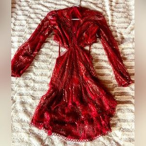 Red & Gold Dress - Large